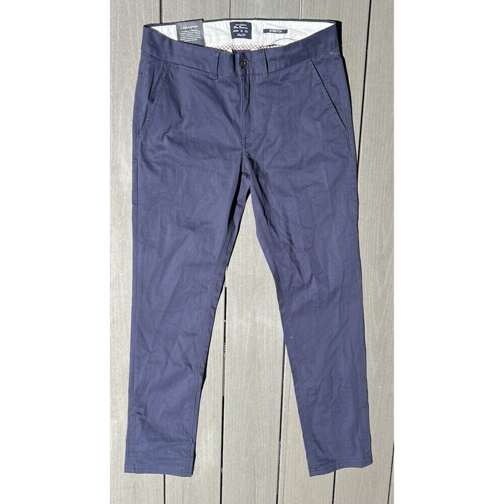 Ben Sherman Pants Slim Fit Stretch Men's Size 30 W X 32 L Navy Blazer 5 Pocket
